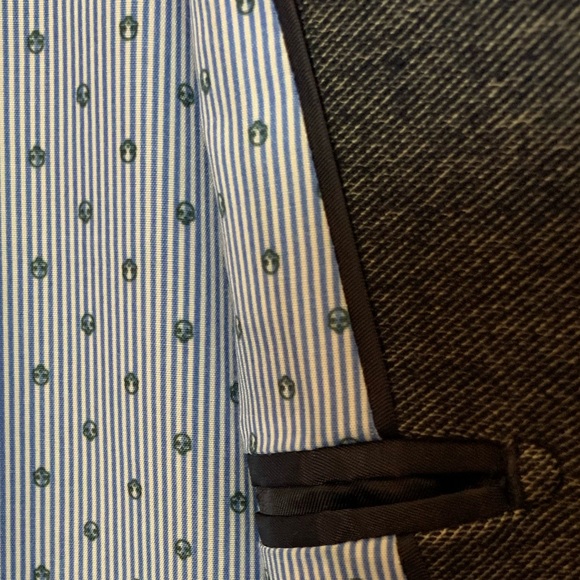 Johnston & Murphy Stretch Textured Knit Blazer - XL - Skull Design💀Lining - Picture 7 of 10